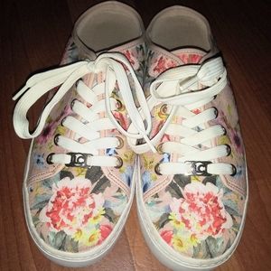 Floral Tennis Slides